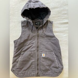 Carhartt Gray Hooded Vest